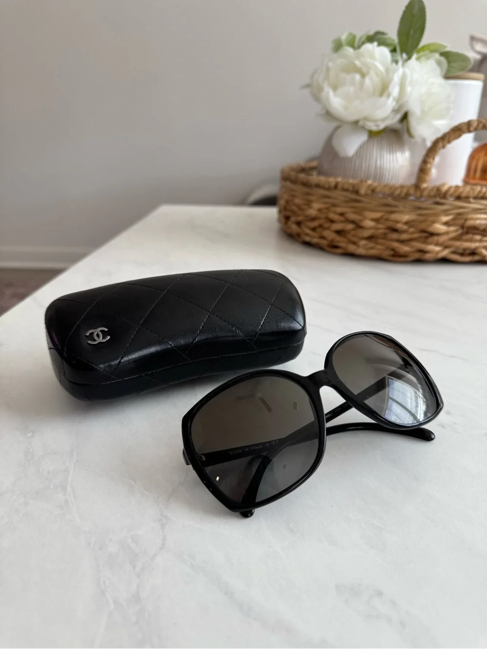 CHANEL Oversized Black Sunglasses 5204